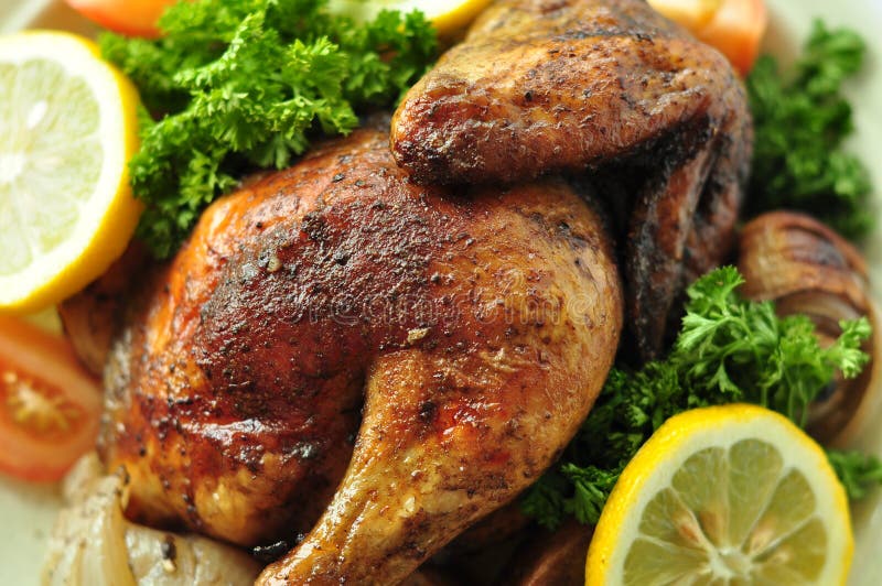 Alimento occidentale delizioso arrostito del fondo del pollo immagine stock Alimento occidentale delizioso arrostito del fondo del pollo immagine stock