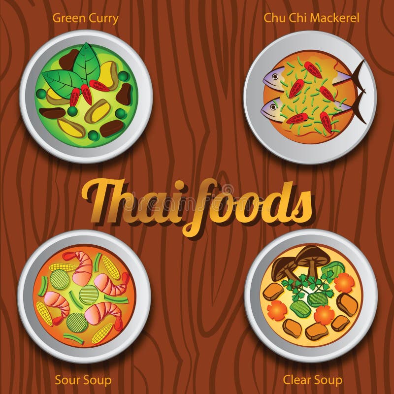 Alimento tailandês 888 ilustração royalty free Alimento tailandês 888 ilustração royalty free
