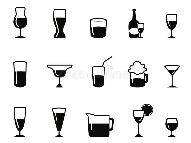 Alkohol ikony ustawiać