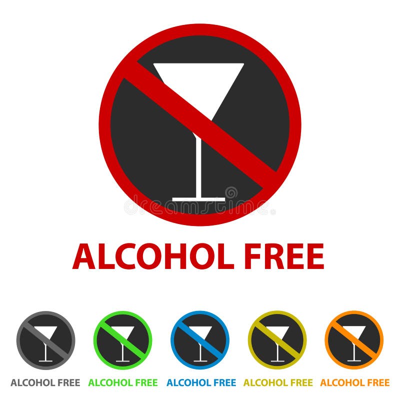 Alkoholfreie Ikone - verschiedene Farben lizenzfreie abbildung Alkoholfreie Ikone - verschiedene Farben lizenzfreie abbildung