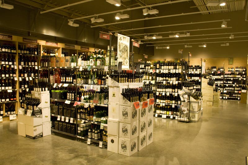 A big alcohol store with huge selection of alcohols, wines or other drinks. A big alcohol store with huge selection of alcohols, wines or other drinks.