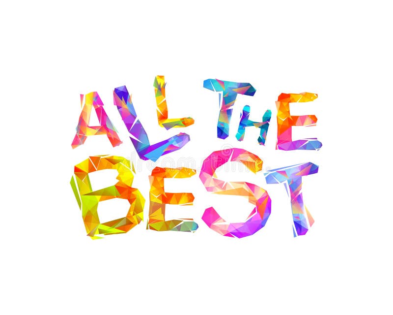 All the Best. Vector Inscription Stock Vector Illustration of