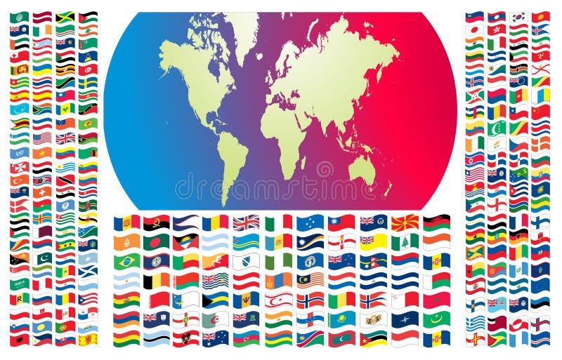 Flags Of The World 1 Of 8 Stock Vector Illustration Of Emblem 12333482