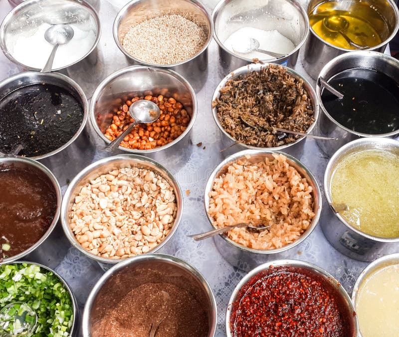 All Kinds of Spices and Ingredients Stock Image - Image of sauce