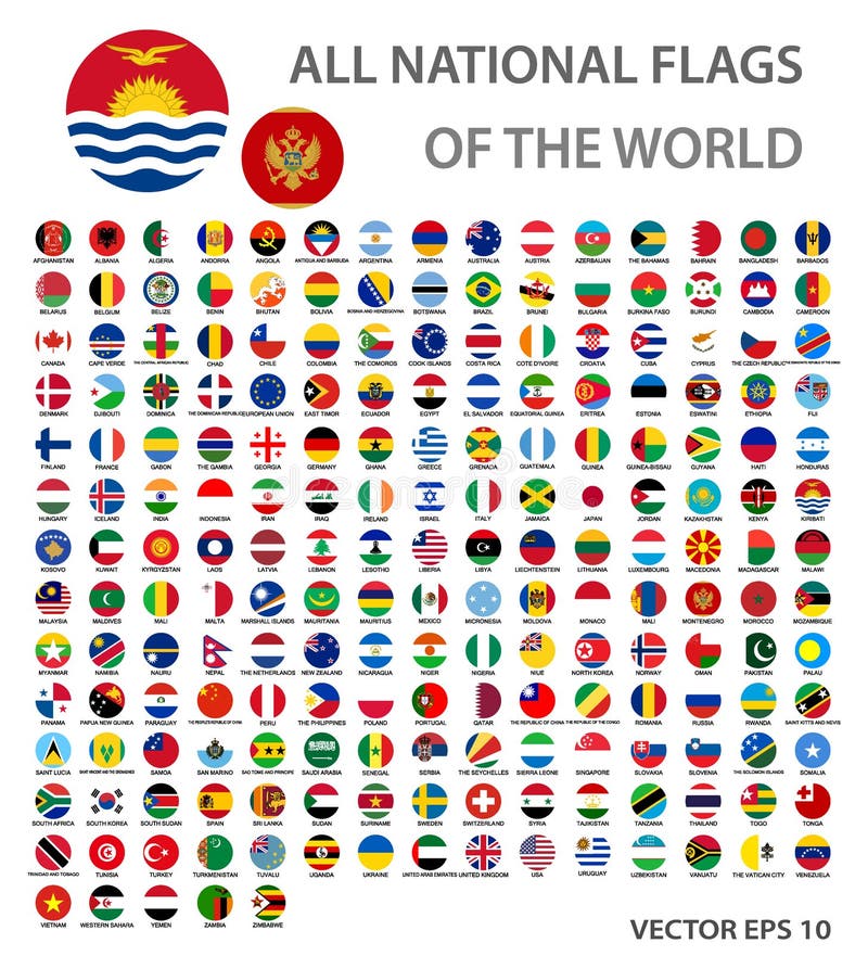 Qualunque cosa bandiere del mondo impostato.