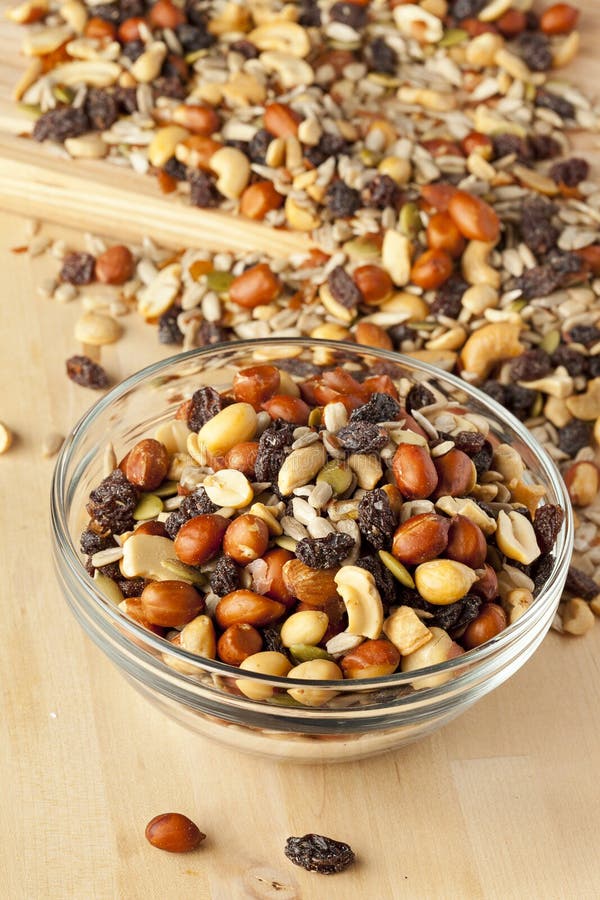 Dried Fruit and Nuts Trail Mix Stock Photo Image of horizontal