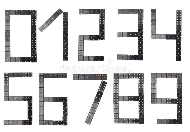 All number made of black dominoes tiles royalty free illustration