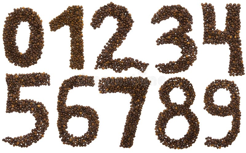 All Numbers Of Coffee Beans Stock Image Image of group, number 60852611