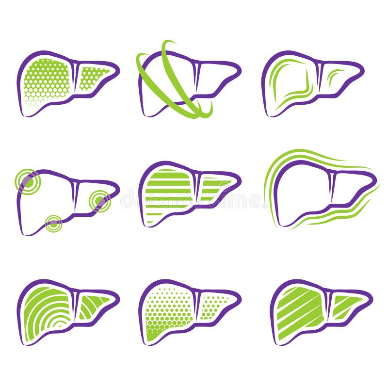All Om Lever Sjukdomar Och Behandling Vektor Illustrationer