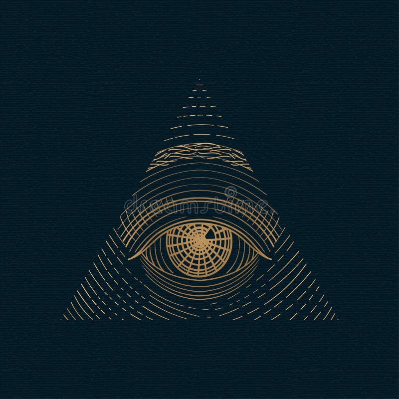 All Seeing Eye Vector, Illuminati Symbol in Triangle with Light Ray, Tattoo  Design Isolated on White Background Stock Vector - Illustration of outline,  masons: 174303140