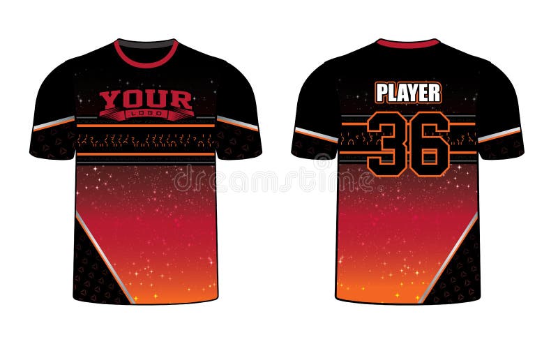 All Sports Team Jersey Design with an Elegant Edgy and Wild Look Stock ...
