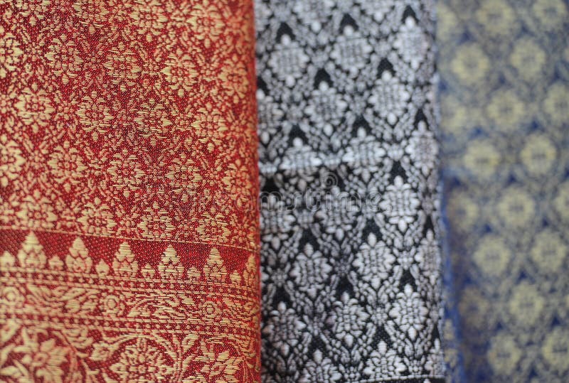 All Thai Silk made from handmade in market