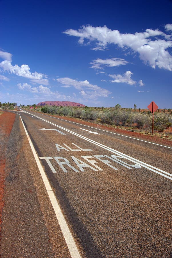 All Traffic To Uluru Road Markings Picture. Image 6695055