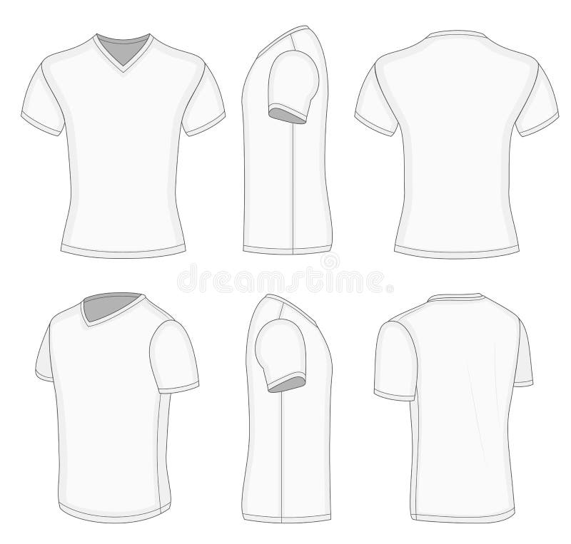 Men S White Short Sleeve Polo-shirt Stock Vector - Illustration of rear ...