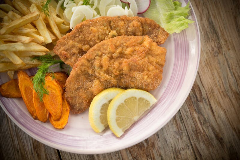 Fried beef cutlets stock image. Image of delicious, milanese 80128061