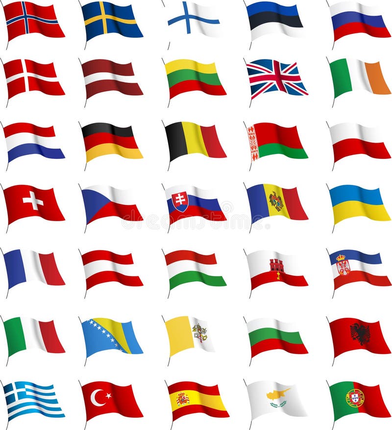 Alle Europese vlaggen.