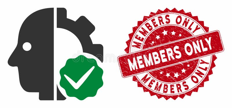 Alleen voor Cyborgs met Grunge Member States Only Stamp vector illustratie Alleen voor Cyborgs met Grunge Member States Only Stamp vector illustratie