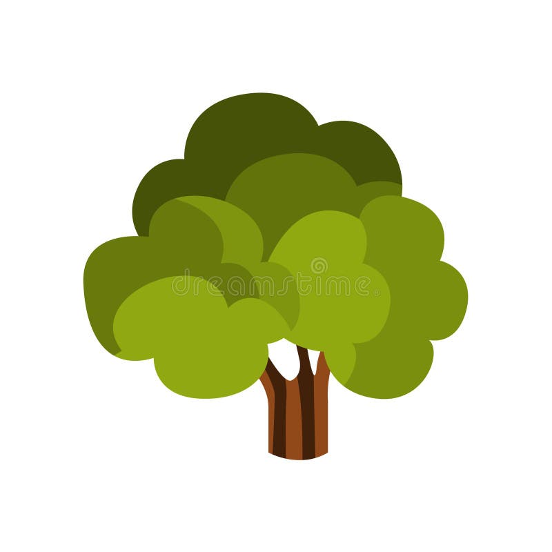 Allein Stehender Grosser Baum Mit Der Grunen Krone Kampierend Und Wandernd Tourismus Im Freien Bezog Sich Einzelteil Lokalisierte Vektor Abbildung Illustration Von Wandernd Kampierend