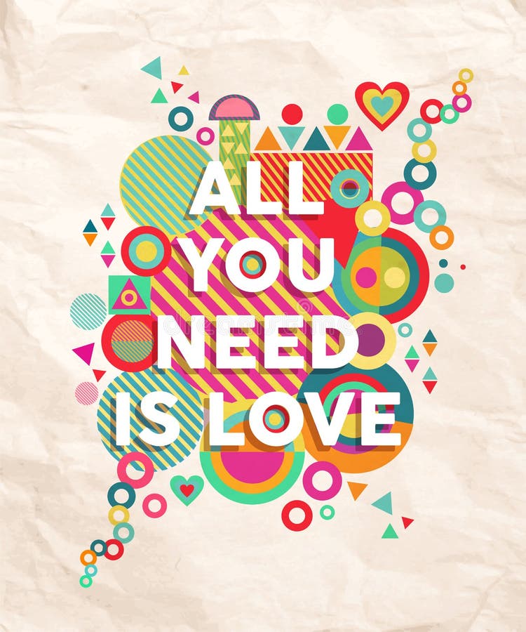 Allen u wenst is de afficheachtergrond van het liefdecitaat royalty-vrije illustratie Allen u wenst is de afficheachtergrond van het liefdecitaat royalty-vrije illustratie