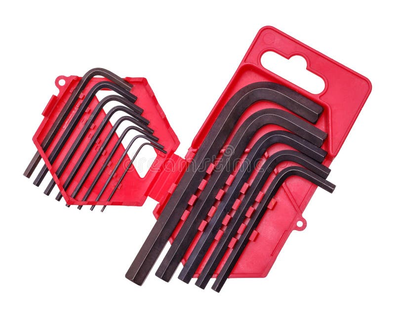 Allen Wrench Set stock photo. Image of tighten, white 264027122