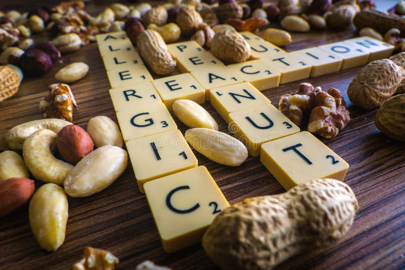 Allergic Reaction Peanuts Crossword Style Stock Photo Image of diet