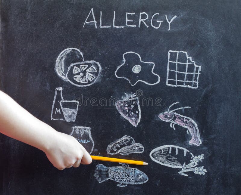 Allergievoedsel en dranken op bord