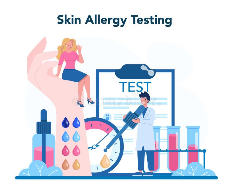 Allergist Skin Allergy Testing Stock Vector Illustration Of
