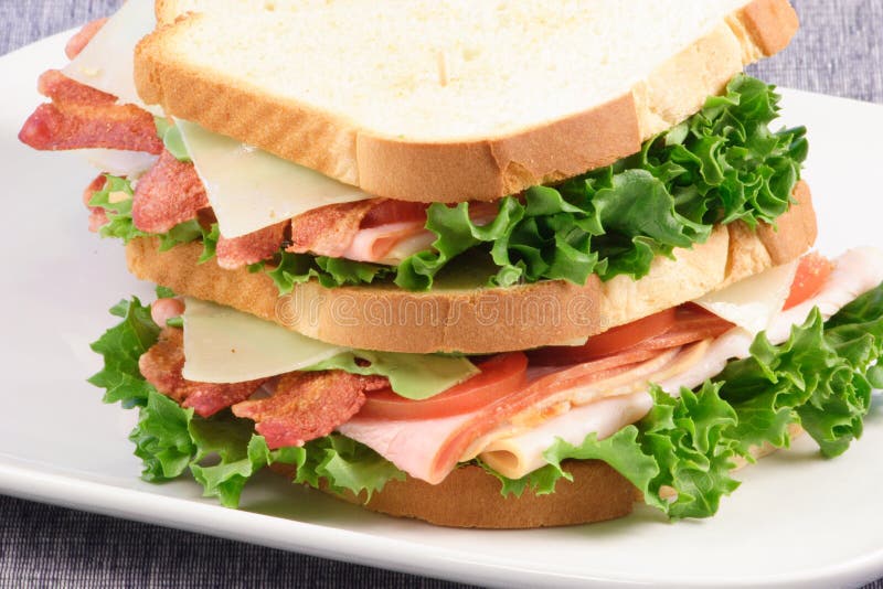 Alles amerikanische Club Sandwich stockfoto Alles amerikanische Club Sandwich stockfoto