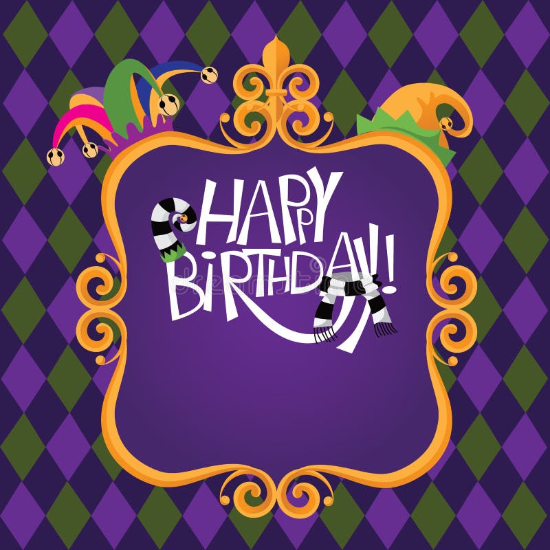 Alles Gute zum Geburtstag Goldrahmen-Schachbretthintergrund stock abbildung Alles Gute zum Geburtstag Goldrahmen-Schachbretthintergrund stock abbildung
