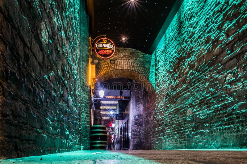 Alley in Dublin Ireland royalty free stock photography Alley in Dublin Ireland royalty free stock photography