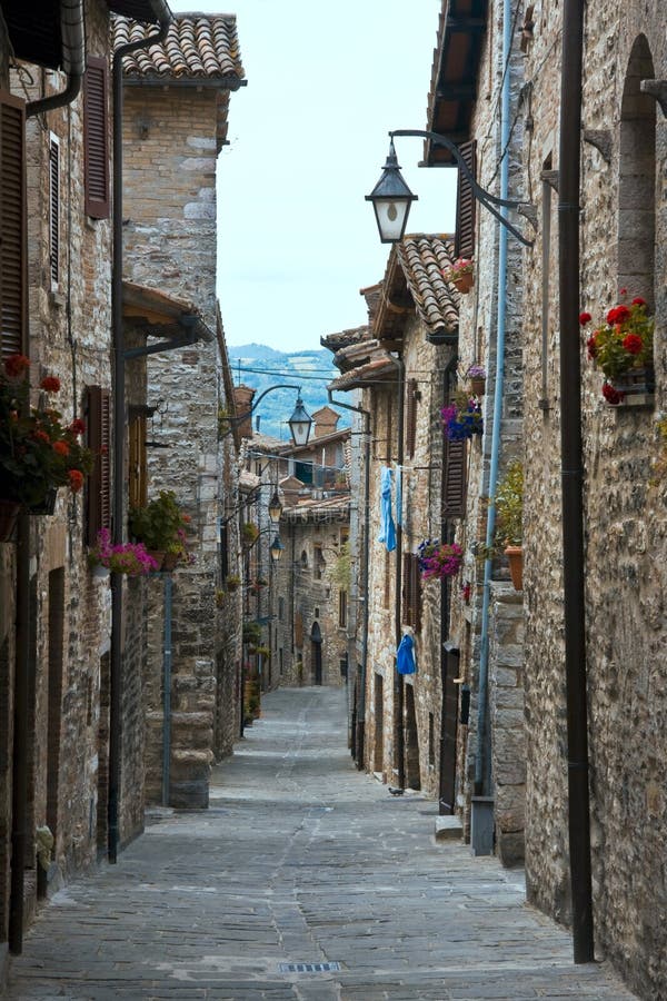 An alley of Gubbio in Umbria