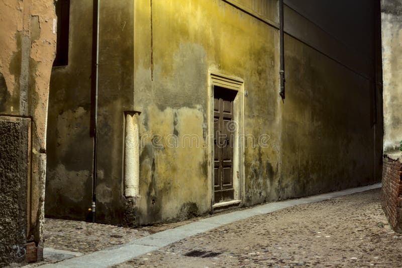 Alley at night of an italian town