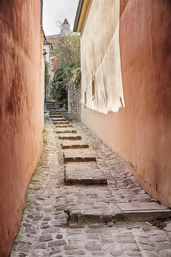 Alley With Steps In Bratislava