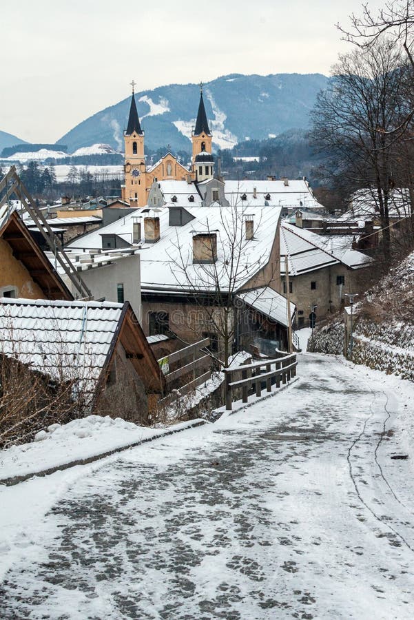 Alley with view of Brunico