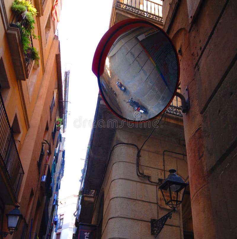 Alleyway between buildings royalty free stock photo