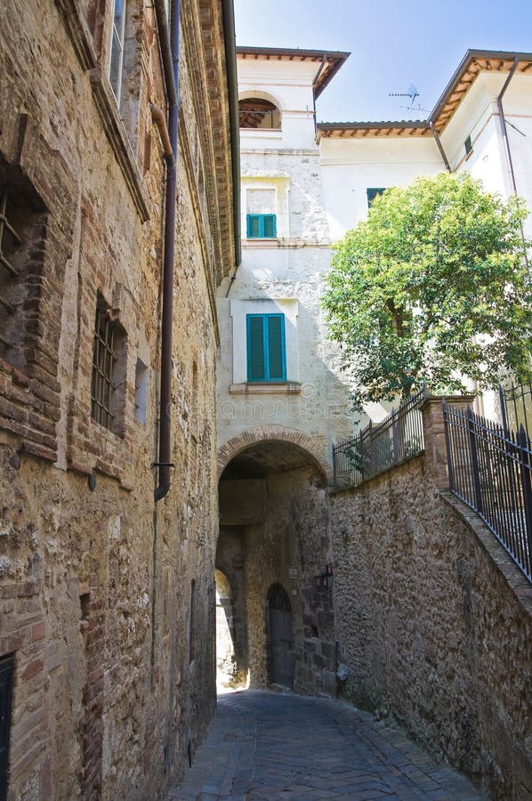 Alleyway. San Gemini. Umbria. Italy. Stock Photo Image of