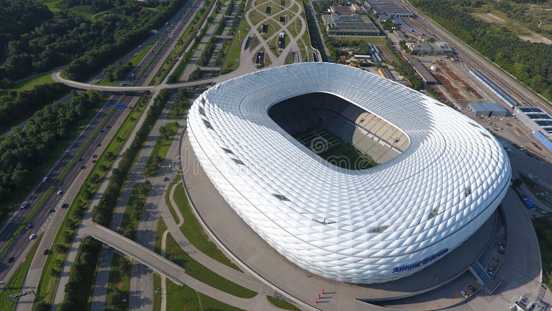 Allianz Arena Aerial View from Drone Editorial Photography - Image of ...