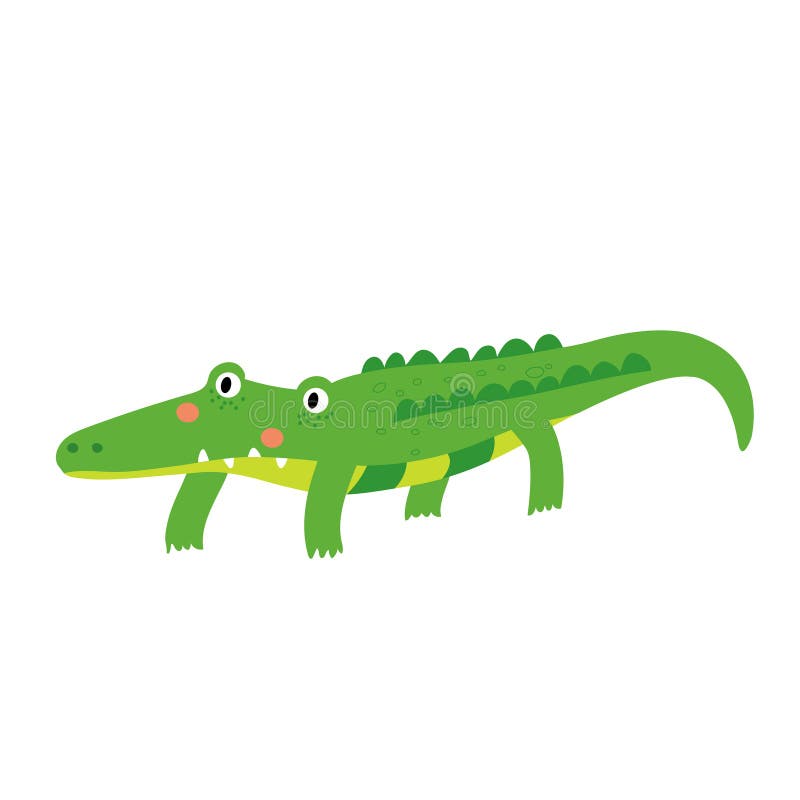 An Alligator Cartoon Character. Stock Vector - Illustration of curious