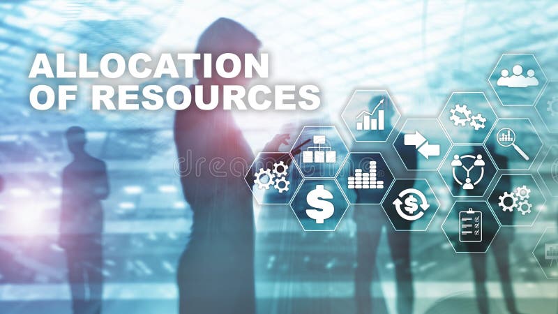 Allocation of resources concept. Strategic planning. Mixed media. Abstract business background. Financial technology and