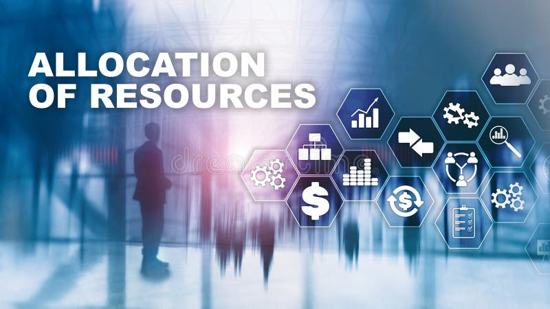 Allocation of resources concept. Strategic planning. Mixed media. Abstract business background. Financial technology and