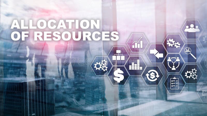 Allocation of resources concept. Strategic planning. Mixed media. Abstract business background. Financial technology and