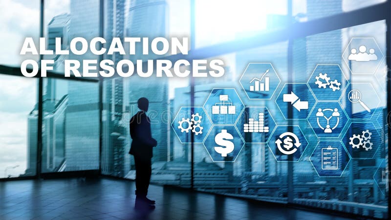 Allocation of resources concept. Strategic planning. Mixed media. Abstract business background. Financial technology and