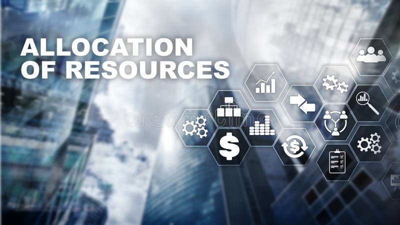 Allocation of resources concept. Strategic planning. Mixed media. Abstract business background. Financial technology and