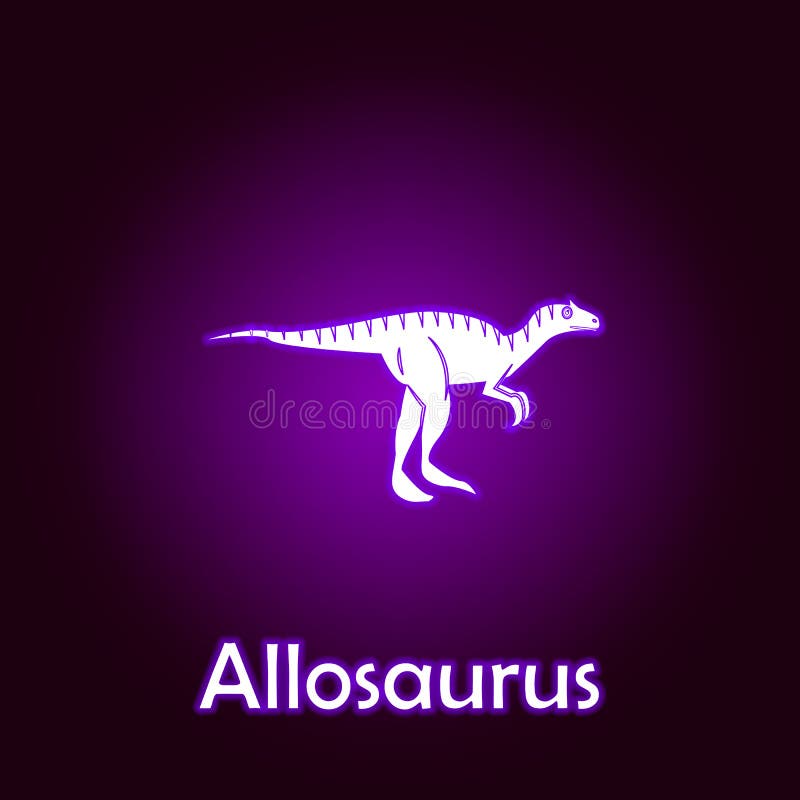 allosaurus?versiktsvektor Best?ndsdelar av dinosaurieillustrationen i neonstilsymbol Tecknet och symboler kan anv?ndas f?r reng?r vektor illustrationer allosaurus?versiktsvektor Best?ndsdelar av dinosaurieillustrationen i neonstilsymbol Tecknet och symboler kan anv?ndas f?r reng?r vektor illustrationer