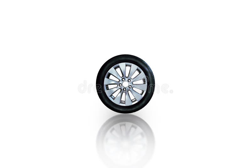 Alloy Car Wheel with Tire Isolated Stock Image Image of magnesium