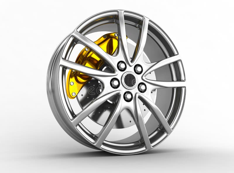 Alloy Wheels for Sports Car Stock Illustration Illustration of