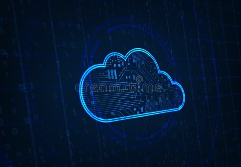 Almacenamiento de datos de red en la nube y fondo de backup stock de ilustración