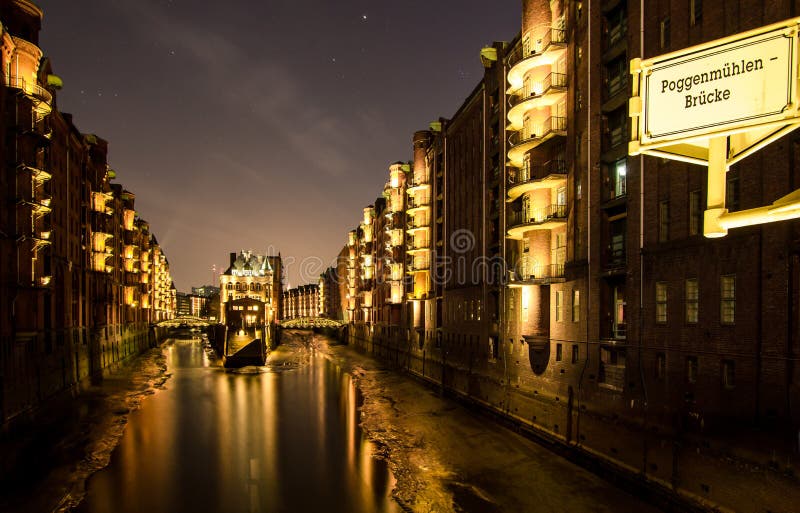 Speicherstadt, Hamburgo imagenes de archivo
