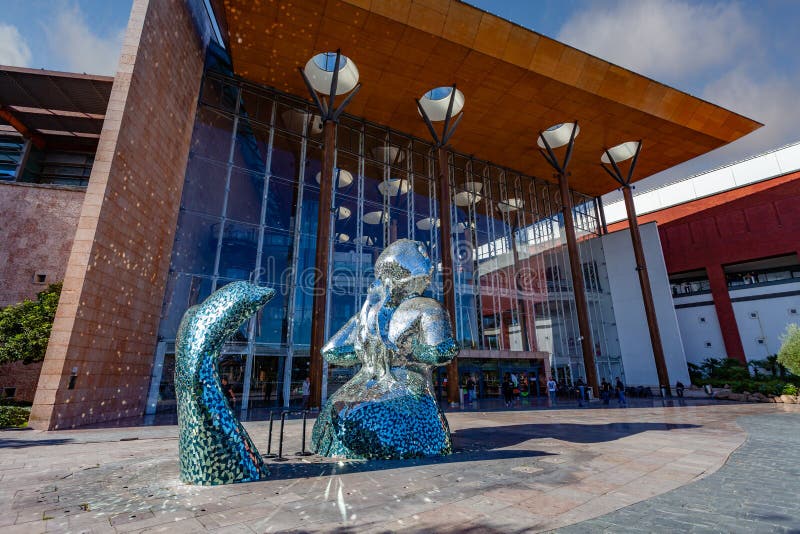 Almada, Portugal - October 24, 2019: Entrance Of The Almada Forum