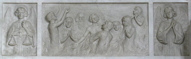 Almas no purgatório fotografia de stock royalty free